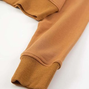 เสื้อฮู้ดดี้สีน้ำตาลเข้มแบบครอป สำหรับใส่ลำลองและสไตล์สตรีท ทรงไหล่ตก ปลายแขนริบบิ้น เสื้อฮู้ดดี้ครอปสำหรับผู้หญิง - Product Image 5