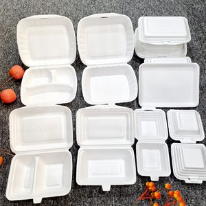 Hot promotion Vietnam Factory Two Compartments <b>Disposable</b> PS Foam <b>Food</b> <b>Container</b> with Lids Factory Cheap Price Best Selling - Product Image 6