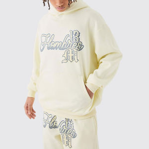 Vêtements pour hommes personnalisés Ensemble pull à capuche Combinaisons de haute qualité assorties pour hommes Survêtements à col montant avec logo personnalisé - Product Image 3