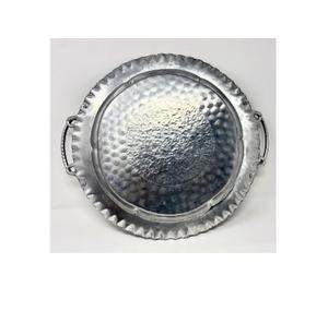 Plateau de service design indien galvanisé Plateau de table de forme ronde Plateau de service de nourriture décoratif indien léger - Product Image 5
