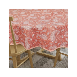 Nappe de table brodée en coton fleuri fabriquée à la main 100% organique 300 TC tissu lavable en Machine idéal pour la décoration de restaurant à manger - Product Image 3