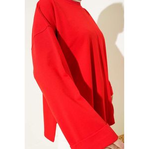 Double Sleeve <b>Rope</b> <b>Laced</b> Tunic Red - Product Image 2