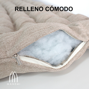 Cuscino da seduta rettangolare trapuntato Manemi con imbottitura in fibra cava, per esterni, con rivestimento lavabile - Product Image 6