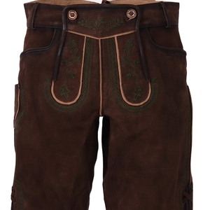 Pantalones clásicos bordados cortos para hombre tradicional Oktoberfest Trachten Bavarian Lederhosen - Product Image 6