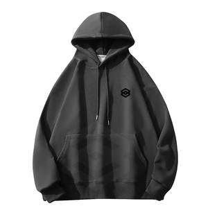 Sudadera con capucha de gran tamaño de algodón ODM 2025 para hombre, logotipo de invierno, cuello con capucha, patrón sólido, métodos de impresión Digital - Product Image 1