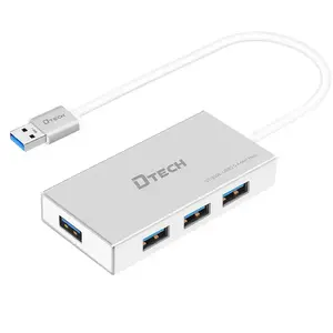 micro USB 3.0 HUB 4 ports 1.2M 5Gbps white small usb hub for mouse printer