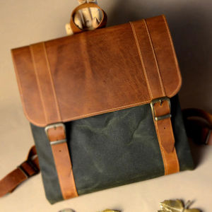 Sac à dos en toile de cuir de qualité supérieure, doux, écologique, élégant, pour les voyages en plein air, le travail, l'école, la randonnée, unisexe, durable, multi-poches, CBP-0130 - Product Image 2