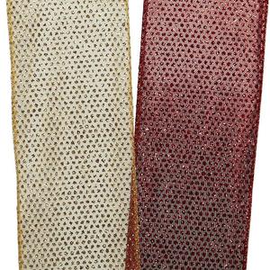 Mini/Micro Metallic Dots on Wired Ribbon Luxury Handmade Organza & Polyester Stretch Loop for Wedding Decorations PP Material - Product Image 3