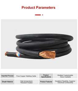 Cable de Soldadura de Cobre Puro Satnwell, Flexible, Resistente a Altas Temperaturas, con Revestimiento de Goma de 16-70 mm para Máquina de Soldar - Product Image 6
