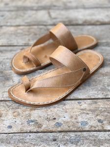 Sandalias de cuero hechas a mano para hombre, chanclas originales de cuero Natural genuino, chanclas deslizantes - Product Image 2