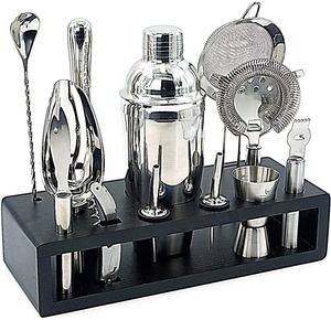 Elegante juego de barra de metal de 108 piezas, elegante coctelera con soporte, Colección Premium Barware - Product Image 1