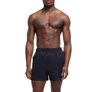Regular Fit 100% Nylon Polyamide Side Slip Pockets Elasticated Waist Black Regular Fit Iridescent Swim Shorts