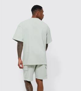 Logo personnalisé Nouvelle mode Ensemble deux pièces Vêtements d'été pour hommes Vêtements de piste de marque Shorts Ensemble deux pièces pour hommes Ensemble de shorts pour hommes - Product Image 2