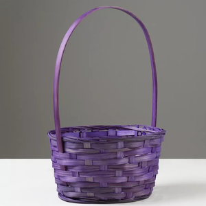 Vente chaude panier en bambou naturel pour conteneur cadeau paniers de fille de fleur écologiques vente directe de l'usine du Vietnam - Product Image 1