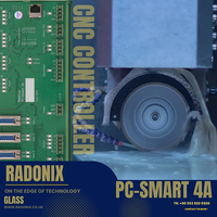 Contrôleur CNC Ethernet 4 axes RADONIX PC-Smart 4A pour machines de découpe, de biseautage, de perçage et de meulage des bords du verre