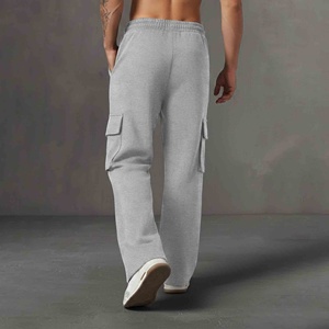 กางเกงผ้าแคนวาสขายส่งสำหรับผู้ชาย ปรับแต่งโลโก้ได้ กางเกงคาร์โกเอวกลาง ขาคู่เสริมเข่า ไซส์ใหญ่ ทรงปกติ - Product Image 2