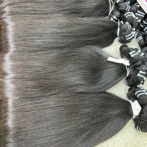 Cheveux naturels lisses dans la trame, 100% cheveux humains, cheveux bruts cambodgiens un donneur - Product Image 3