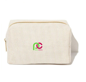 New Fashion Eco-Friendly <b>Quilted</b> <b>makeup</b> organizers Cotton Cosmetic <b>Bag</b> Soft <b>Makeup</b> Travel for Toiletry <b>Bag</b> with Zipper Closure - Product Image 5