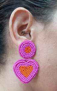 Boucles d'oreilles brodées artisanales - Product Image 1