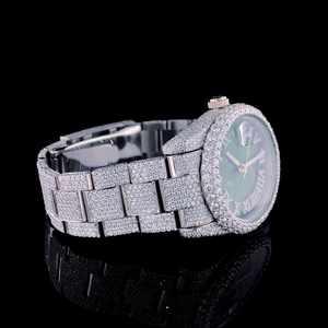 Reloj de acero inoxidable para hombre, resistente al agua, diseño de moda, reloj de pulsera de diamantes personalizado, estilo de negocios a la moda, venta al por mayor - Product Image 3