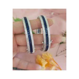 Trendy Blue Silver Bangles <b>Set</b> for Girls & Women Ethnic & Modern Party Wear Jewelry Combo - Product Image 2