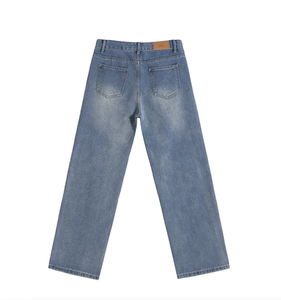 Fabrication personnalisée par Stitchmode Pantalon en denim droit intemporel de haute qualité Jeans amples - Product Image 6