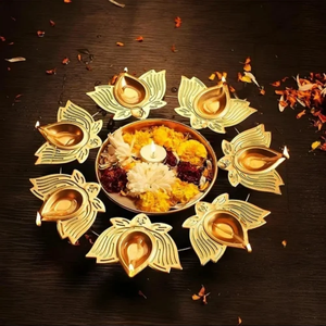 Elegante oro Metal Lotus Urli Bowl Navidad hogar decorativo flor flotante Diwali centro de mesa disponible en varios tamaños - Product Image 5