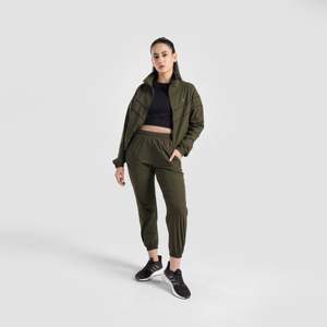 Pantalon de jogging AirFlex Olive en velours côtelé 100% coton, coupe ample, vêtements de sport, logo personnalisable, taille haute, taille XL, motif hiver - Product Image 4