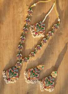 ชุดสร้อยคอและต่างหูสำหรับผู้หญิงชุดจัดแสดงเครื่องประดับดวงตาชั่วร้ายทำจากทองแดงชุบทอง14K 18K 24K เทรนด์2025ขายส่ง - Product Image 3