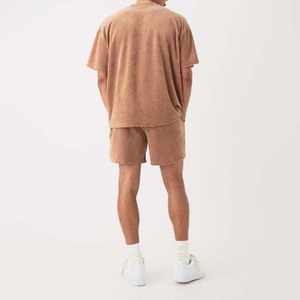 Vêtements décontractés pour hommes, vêtements de plage, ensembles jumeaux, t-shirts ronds vintage pour hommes et shorts, ensembles deux pièces pour hommes - Product Image 3