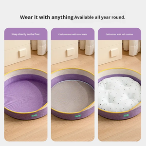 Cama para Perros y Gatos de Mimbre Resistente, Ecológica, Tejida, con Diseño de Dibujos Animados, Resistente a Arañazos, para Todas las Estaciones, Venta al por Mayor - Product Image 5