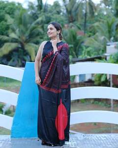 Belle frontière Kanchi tissu de cuivre soie or Saree non cousu indien Bollywood Style Designer pur Gajji doux saree en soie - Product Image 3