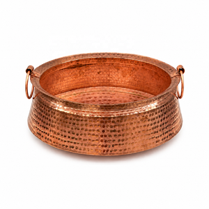 Fauteuil de pédicure rond en cuivre DIVRIS DRC-7521, système de jets sans tuyauterie artisanal pour salons de manucure, centres de bien-être, hôtels - Product Image 1