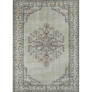 Vintage Grey <b>Black</b> Hand Knotted Wool <b>Rugs</b> New Handmade Wool Carpet for Home for Living Room Hallway Rectangle Medallion Abstract - Product Image 1