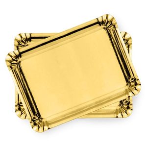 Plateau miroir rond en or à bord tressé pour un décor élégant du Ramadan et un présentoir de service festif à la maison ou à offrir - Product Image 2
