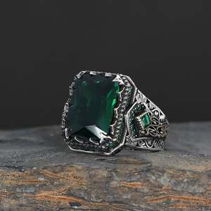 High Quality 925 Sterling Silver Men's <b>Ring</b> Ottoman Style Turkey Naturel Stone Original Jewelry Fashion Azuris VALKH1836 - Product Image 2