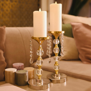 Bougeoir en métal de conception de luxe faite à la main de haute stabilité avec hauteur réglable pour une décoration polyvalente disponible en vente en gros - Product Image 4