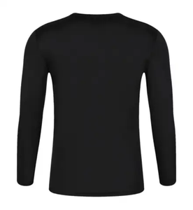 Camiseta Deportiva Casual de Manga Larga para Hombre, 100% Algodón, Secado Rápido, Corte Ajustado, Color Sólido, con Bolsillo, Tejido de Punto - Product Image 2