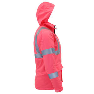 Venta de fábrica, venta al por mayor, chaqueta de seguridad hecha de poliéster para adultos de alta visibilidad, ropa de trabajo de temporada de invierno, chaqueta de seguridad de alta visibilidad - Product Image 3