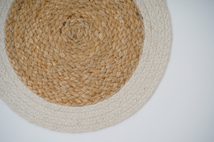 Set de table en jute et coton tressé 35 cm, écologique, fait main, pour table à manger, vaisselle, vente en gros, export en vrac - Product Image 3