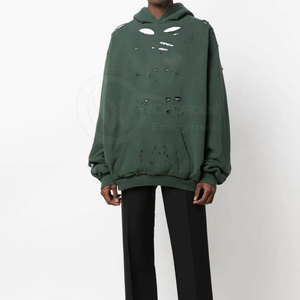 Sweat-shirts à capuche personnalisés effet vieilli les plus vendus pour hommes – Vêtements d'hiver en coton/polyester French Terry, col à capuche, couleur unie - Product Image 5