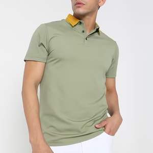 Polos de Jersey de algodón de golf personalizados al por mayor, polos de hombre de talla grande de tejido de punto personalizados - Product Image 5