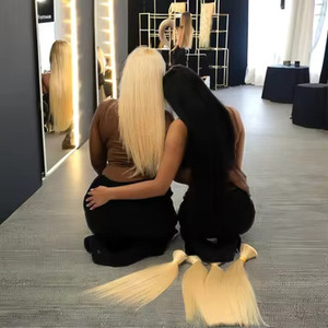 1 pieza 8-34 pulgadas 12A grado negro Super doble dibujado virgen humano hueso de alta calidad cinta de onda Frontal recta paquete crudo - Product Image 5