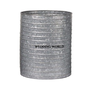 Vintage Galvanized <b>Planter</b> Round Shape <b>Garden</b> Ware Designer <b>Planter</b> High Quality Wholesale Fancy Metal <b>Planter</b> - Product Image 2