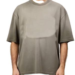 Camiseta de algodón puro de gran tamaño 100% para hombre, 400 GSM Camiseta estampada de peso pesado, hombro caído, estampado de la mejor calidad, peso de tela de 320 gramos - Product Image 5