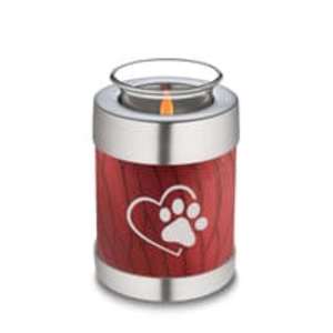 Paw Print Memorial Brass Tealight Cremation Urn Cats And Dogs Burial <b>Ashes</b> <b>Keepsake</b> Metal Urns Decoratie <b>Pet</b> Cremation Urn - Product Image 3