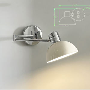 Verstellbare Lange Schwenkarm-Wandleuchte Kreative UFO-Kopf-Form Dekorative Innen-Nachttischlampe zum Lesen - Product Image 3