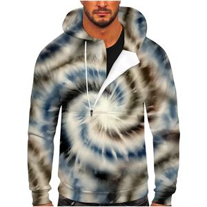 Sudadera con Capucha y Media Cremallera 100% Algodón, Impresión Puffscreen, Estilo Urbano, Fabricantes de Sudaderas con Capucha y Cremallera, Logotipo Personalizado, Sudaderas con Capucha Gruesas - Product Image 1