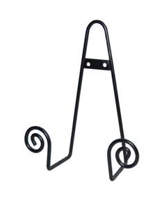 Support d'assiettes en fer Design moderne Support d'assiettes sur pied Support d'assiettes mural de cuisine fini noir Porte-assiettes - Product Image 2