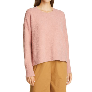 Cardigan da donna Eileen Fisher girocollo squadrato, casual, traspirante, in maglia con fiori 3D, taglia M, per l'autunno - Product Image 1